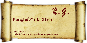 Menyhért Gina névjegykártya